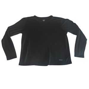 Patagonia Capilene Mens Long Sleeve Base Layer Shirt Black Large Gorpcore Hiking